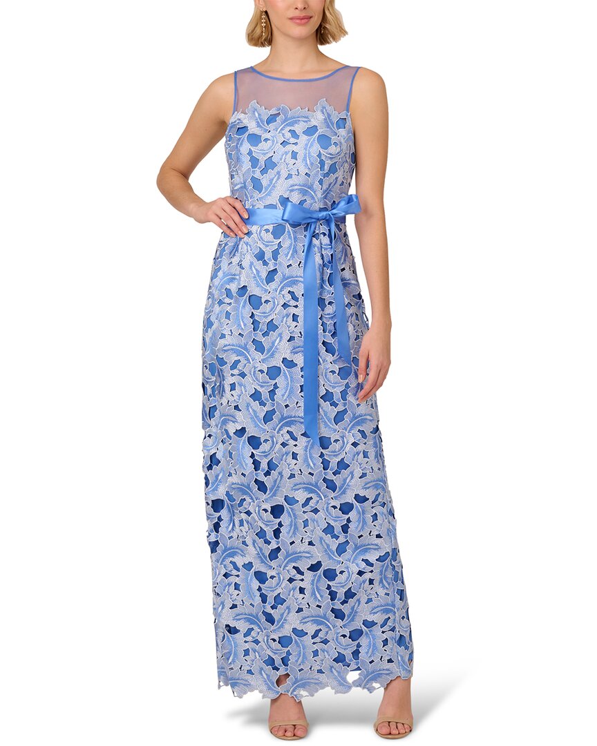 ADRIANNA PAPELL ADRIANNA PAPELL TONAL LACE DRESS