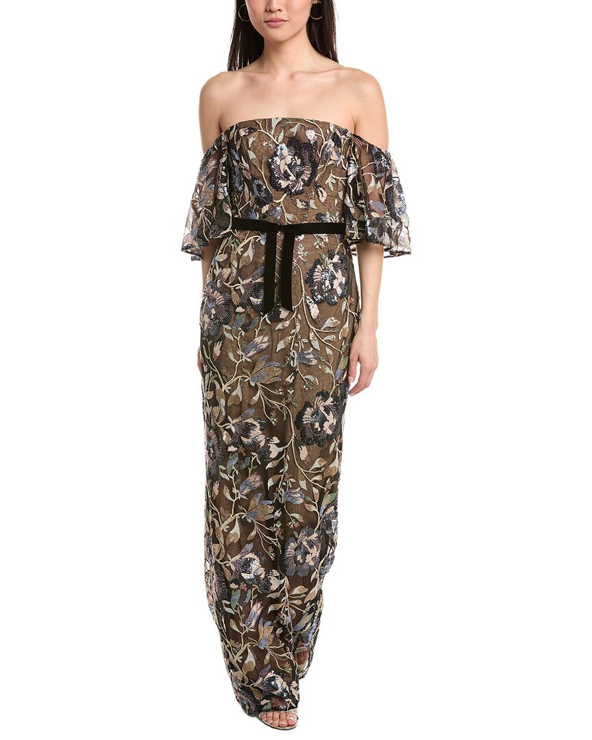 Marchesa Notte Gown In Black