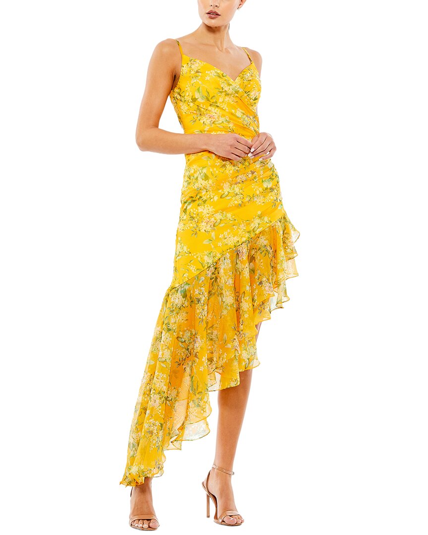 Mac Duggal Asymmetrical Dress In Yellow