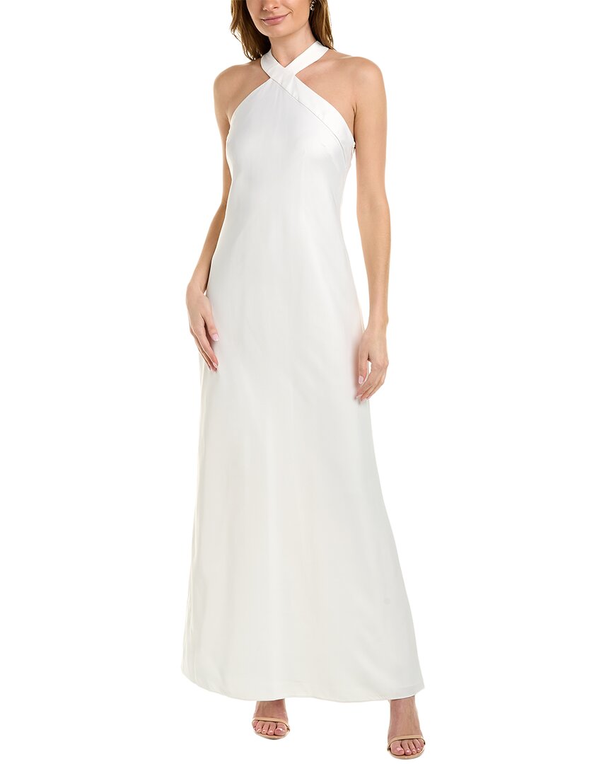 Aidan Mattox Aidan By Halter Slip Gown In White ModeSens