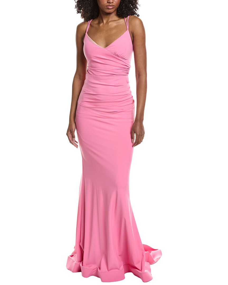 Issue New York Strappy Gown In Pink