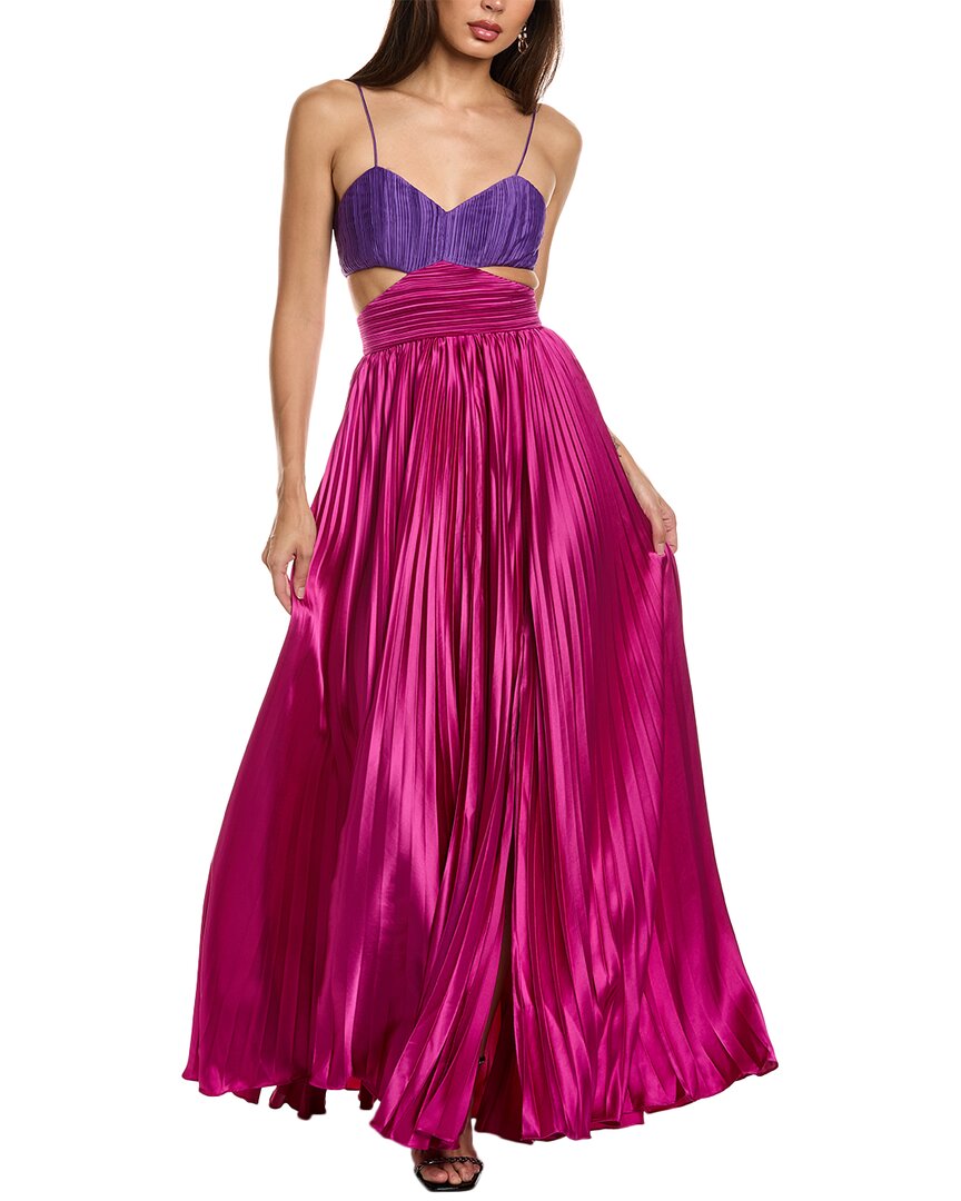 Shop Amur Elodie Gown In Purple
