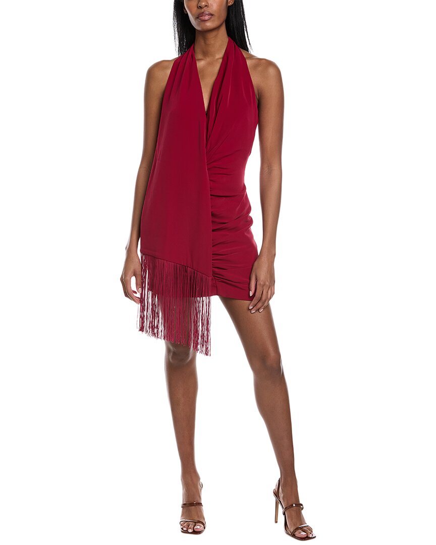 Shop Halston Pamela Mini Dress In Red