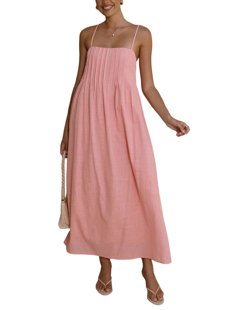 Deli S Solid Maxi Dress In Pink