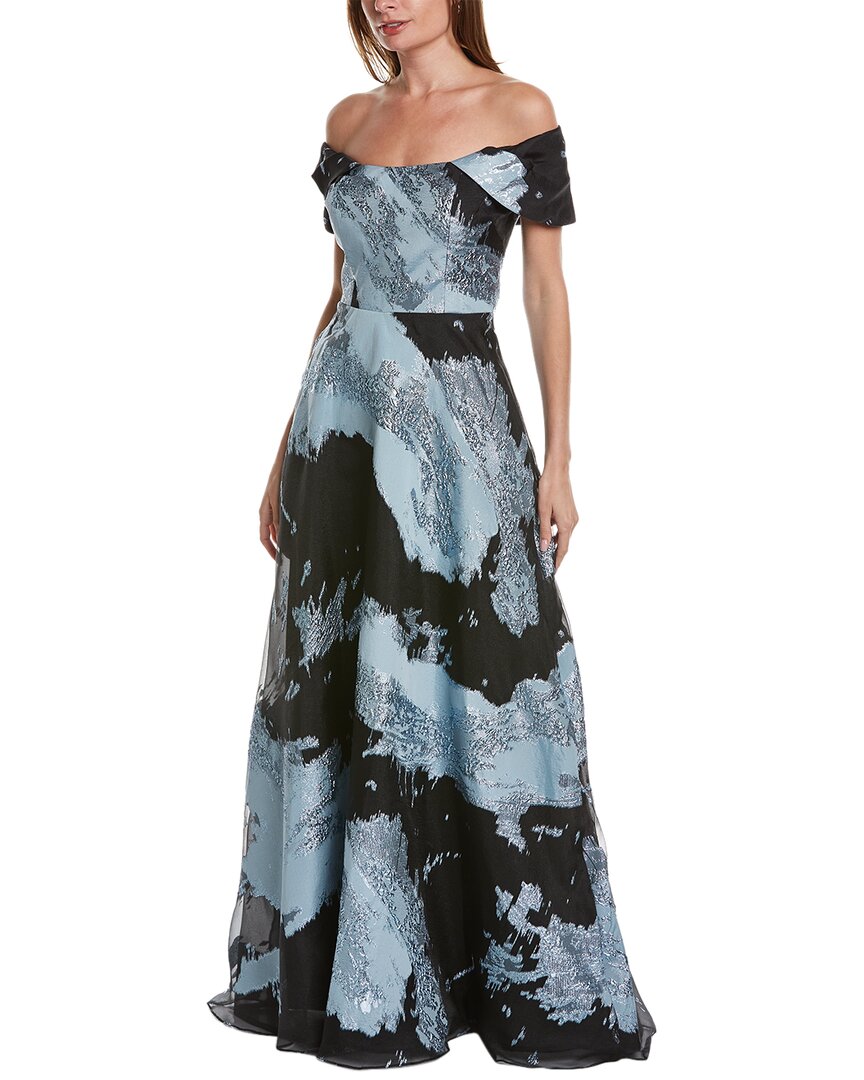 TERI JON BY RICKIE FREEMAN TERI JON BY RICKIE FREEMAN OFF-THE-SHOULDER GOWN