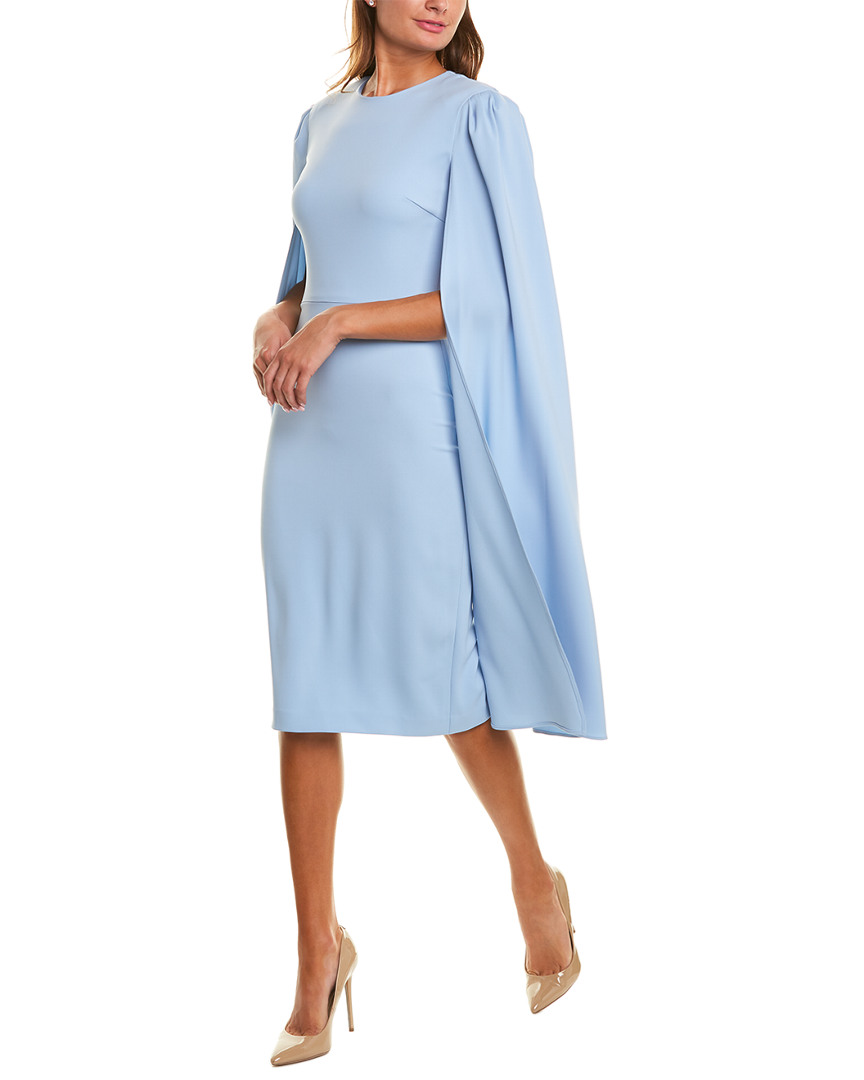 Issue New York Cape Sleeve Sheath Dress In Blue