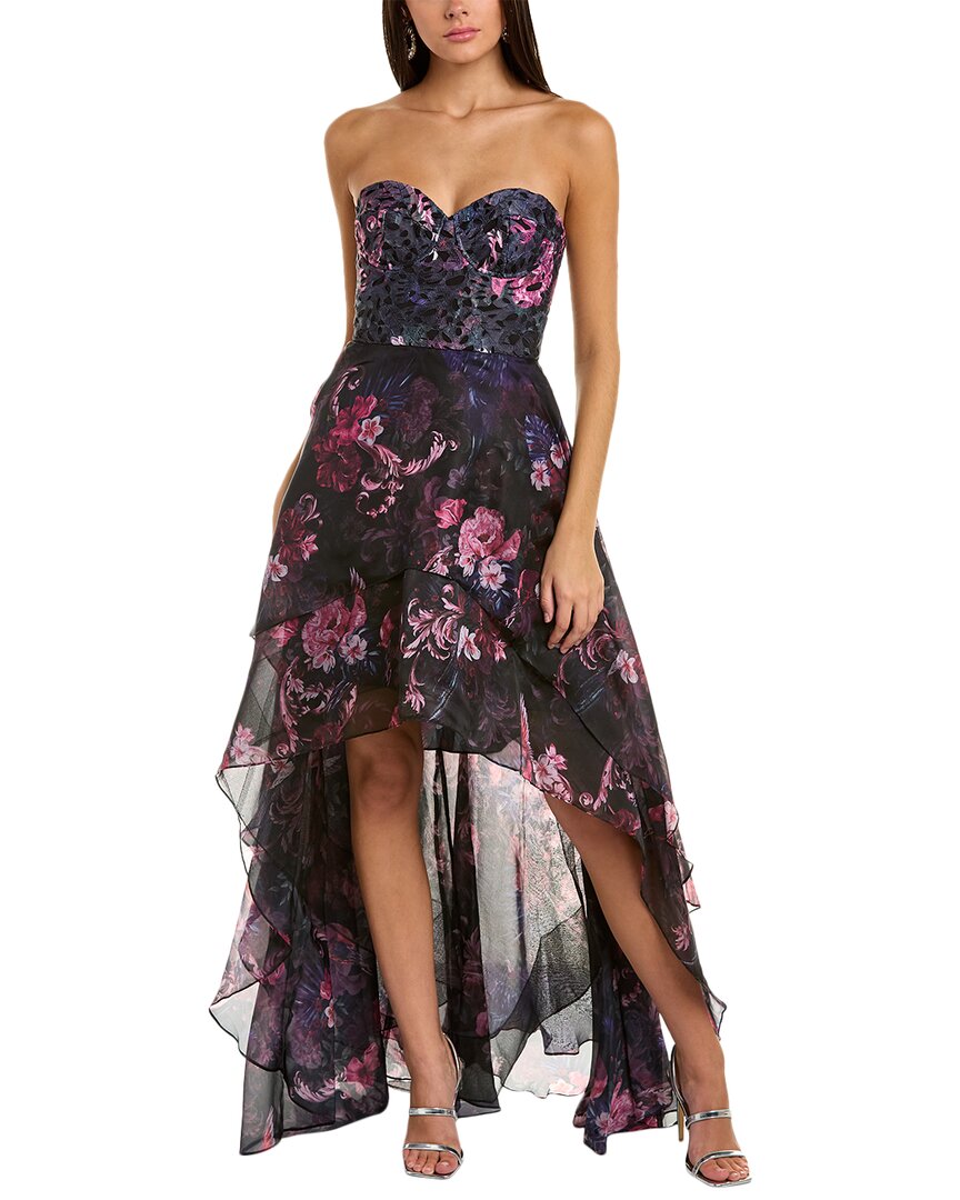 marchesa notte sleeveless floral gown