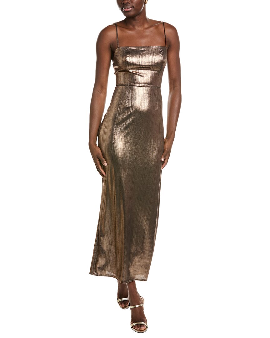 Azeeza Sarika Midi Dress In Gold