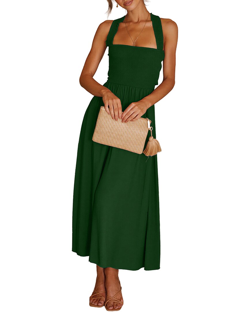 Leon Gori Solid Midi Dress