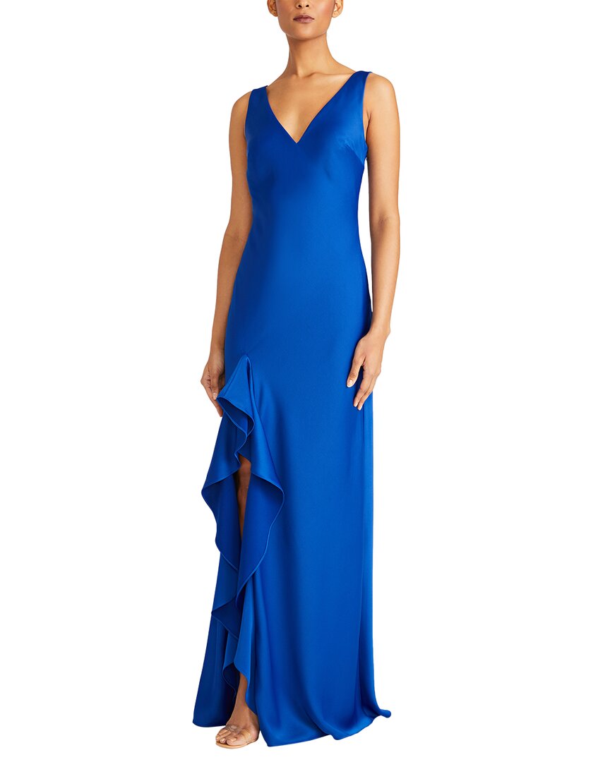 ml Monique Lhuillier Ashlynn Ruffled Satin-crepe Gown