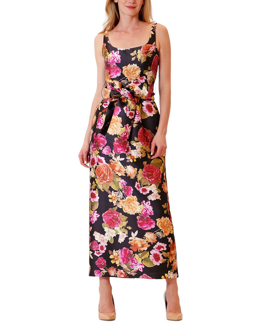 Julia Jordan Mikado Dress In Black Multi