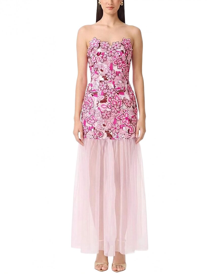 Mira Richi Embellished Maxi Dress In Pink