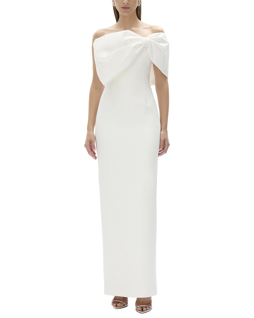 Rachel Gilbert Kace Column Gown In White