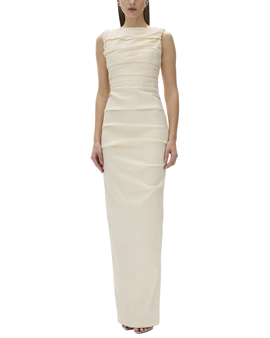 Rachel Gilbert Adela Fitted Gown In Coconut