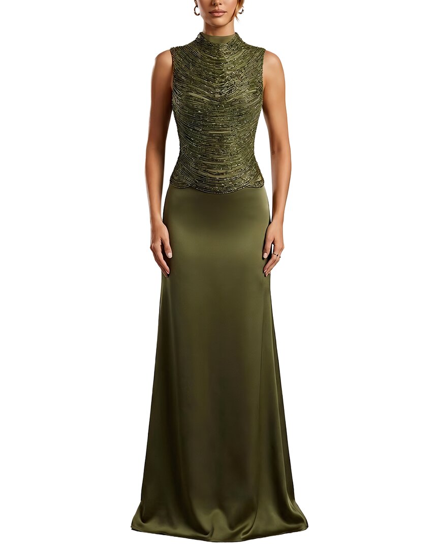 Amanda Royal 2pc Top & Skirt Set In Olive Green