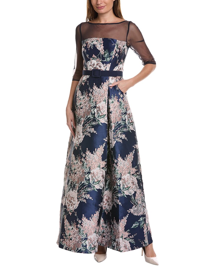 Shop Kay Unger Heather Gown In Blue