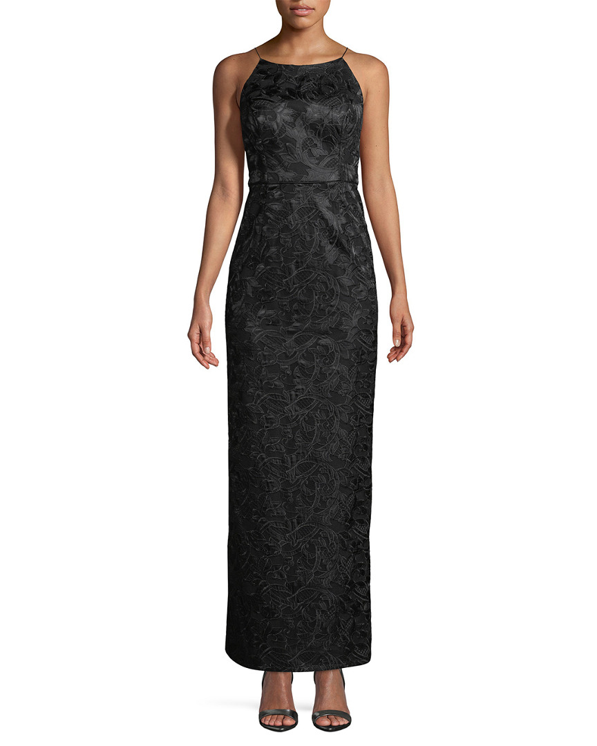 Aidan Mattox Womens Jacquard Floral Dress, 2 Aidan Mattox Womens Jacquard Floral Dress, 2