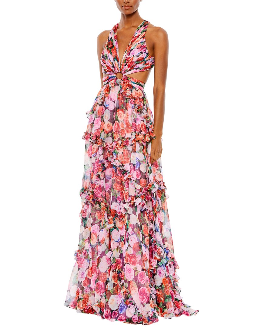 Mac Duggal Sleeveless Gown In Multi