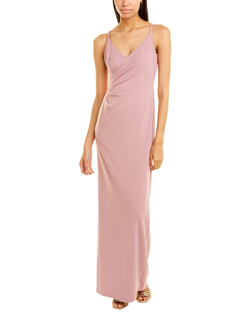 Shop Adrianna Papell Slim Gown In Pink