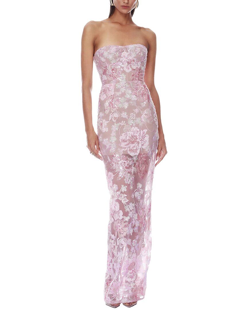 Alma King Solid Maxi Dress In Pink