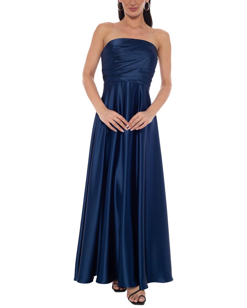 Oleg Cassini Maxi Dress In Blue