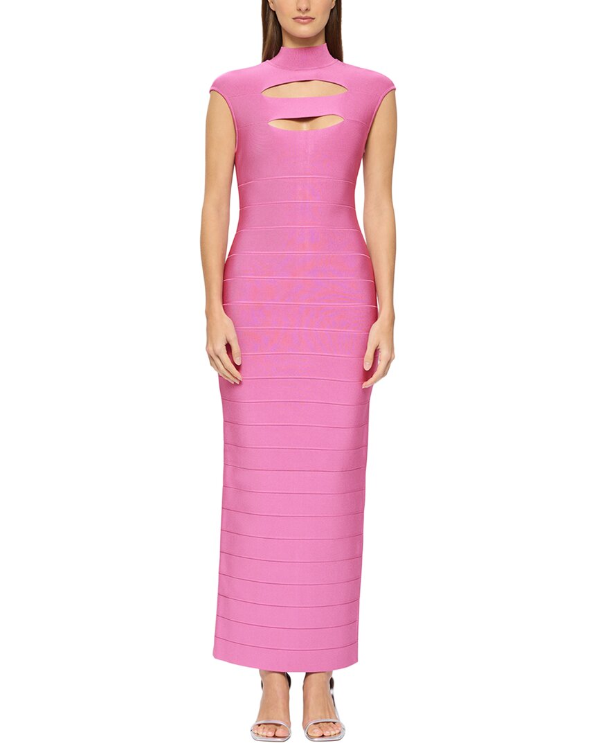 Herve Leger Hervé Léger Knit Dress In Pink