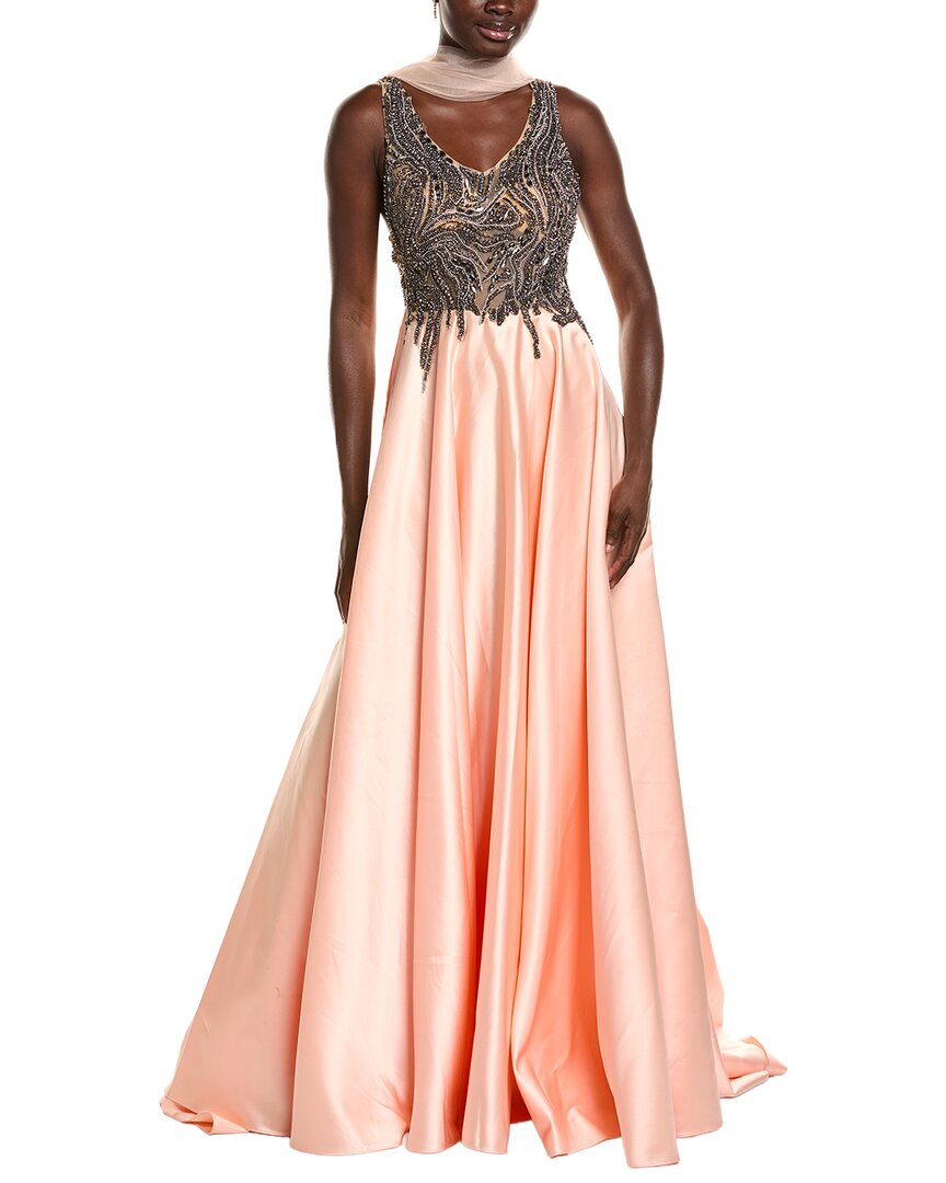 Issue New York Embellished Gown In Pink