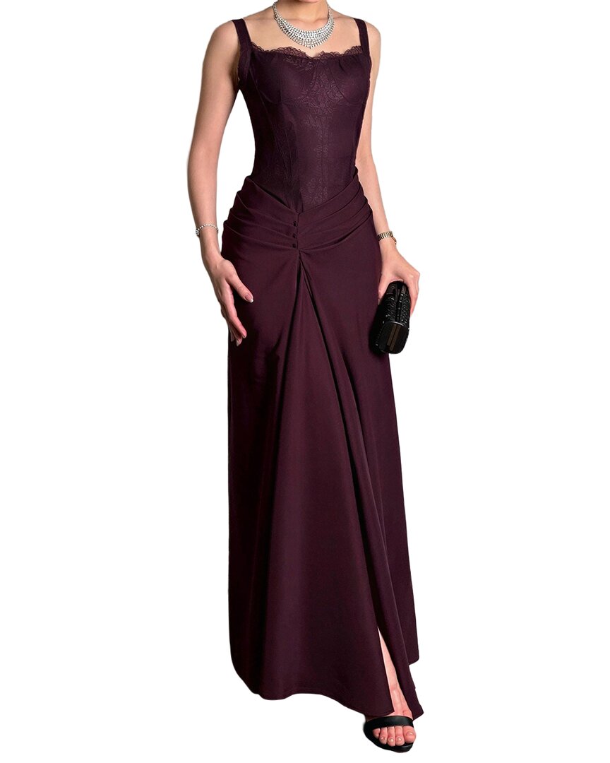 Oloey Solid Maxi Dress