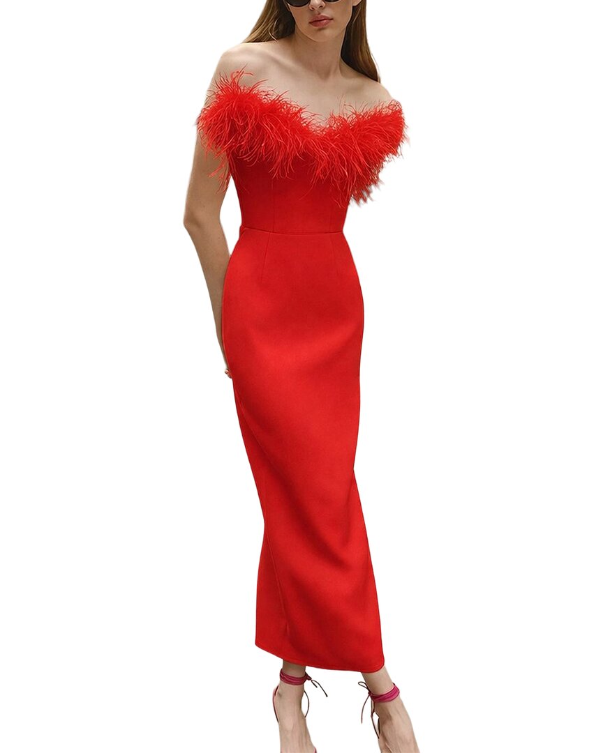 Vincent Embellished Sleeveless Maxi Dress In Red