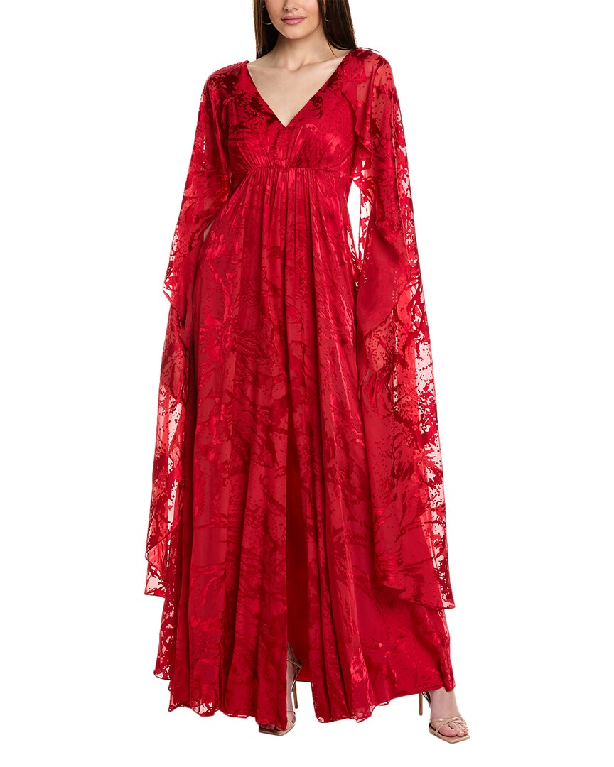 Pre-owned Rene Ruiz Capelet Dress Women's In Red