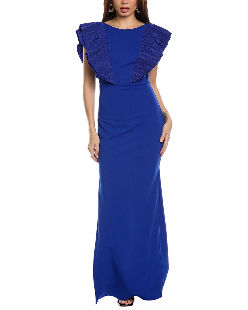 Shop One 33 Social One33 Social Open Back Gown In Blue