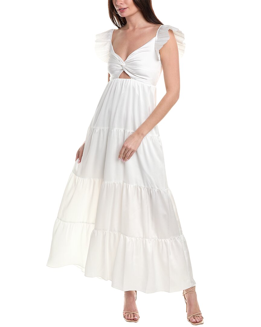 Shop One 33 Social One33social Pleated Gown In White