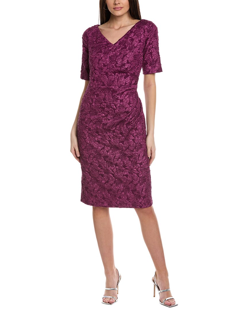 Shop Js Collections Gianna Knee-length Dress In Purple