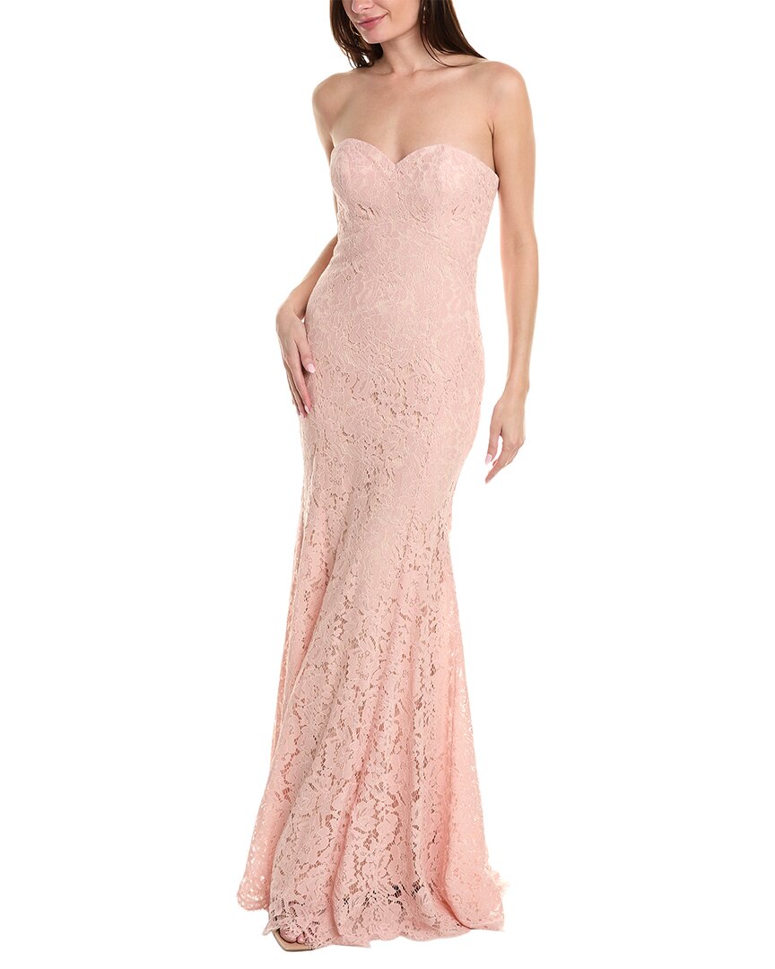 Shop Rene Ruiz Lace Gown In Pink