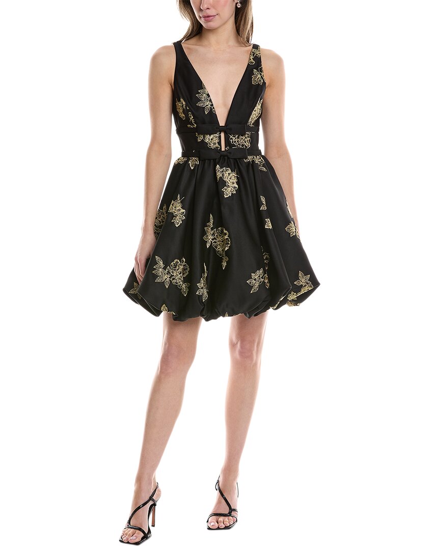 Shop Marchesa Notte Mini Cocktail Dress In Yellow