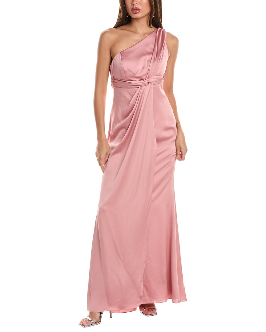 The Dessy Group Dessy Collection One-shoulder Gown In Pink