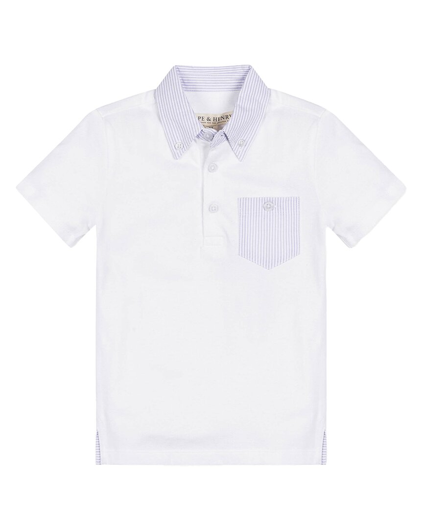 Hope & Henry Knit Polo Shirt In White