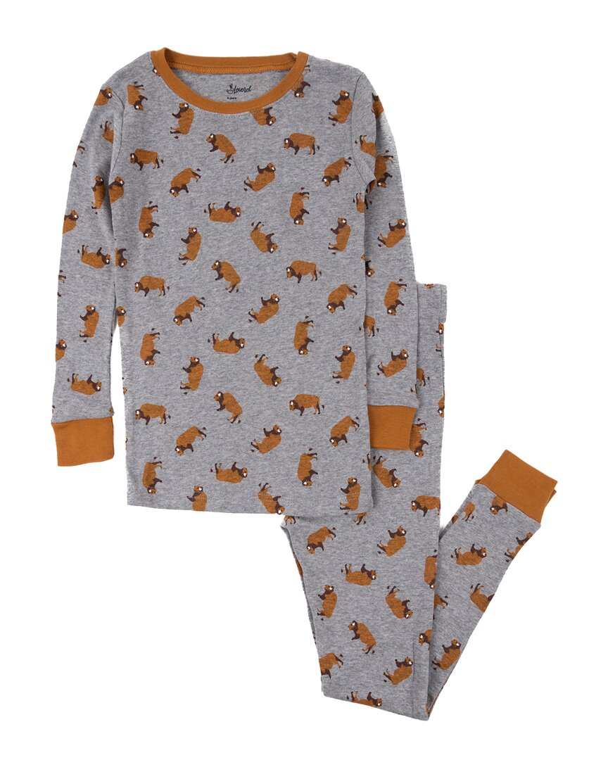 Leveret 2pc Pajama Set In Gray