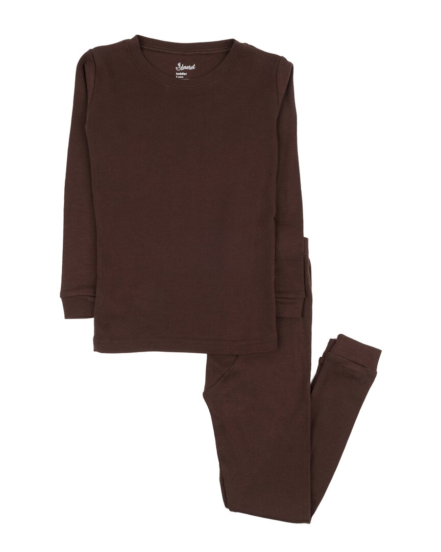 Leveret 2pc Pajama Set In Brown