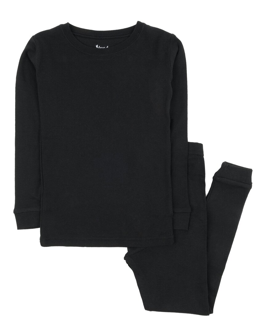 Leveret 2pc Pajama Set In Black