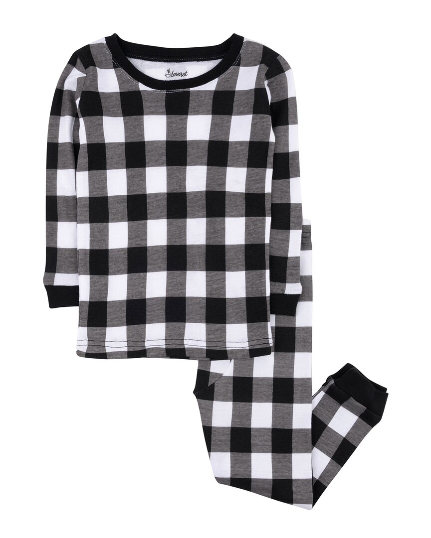 Leveret 2pc Pajama Set In Black