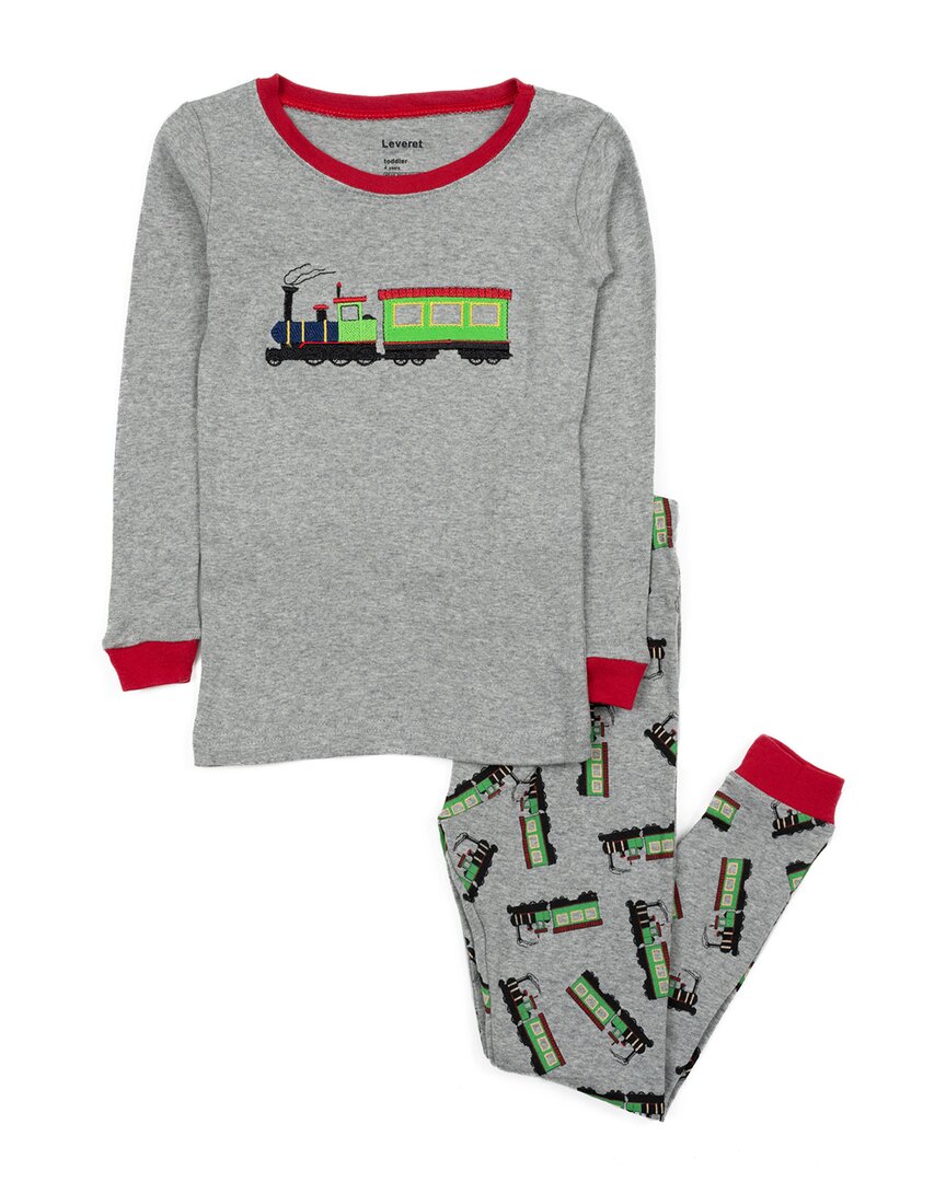 Leveret 2pc Pajama Set In Gray