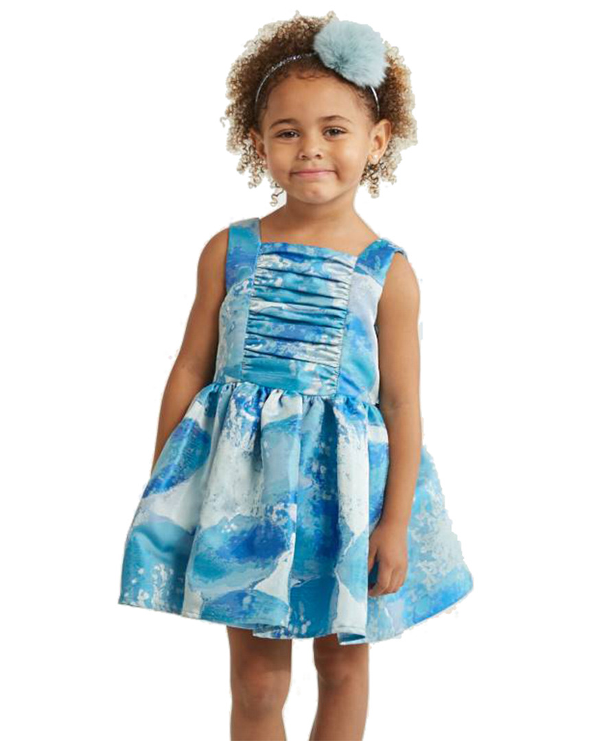 Image of Halabaloo Blue Floral Dress