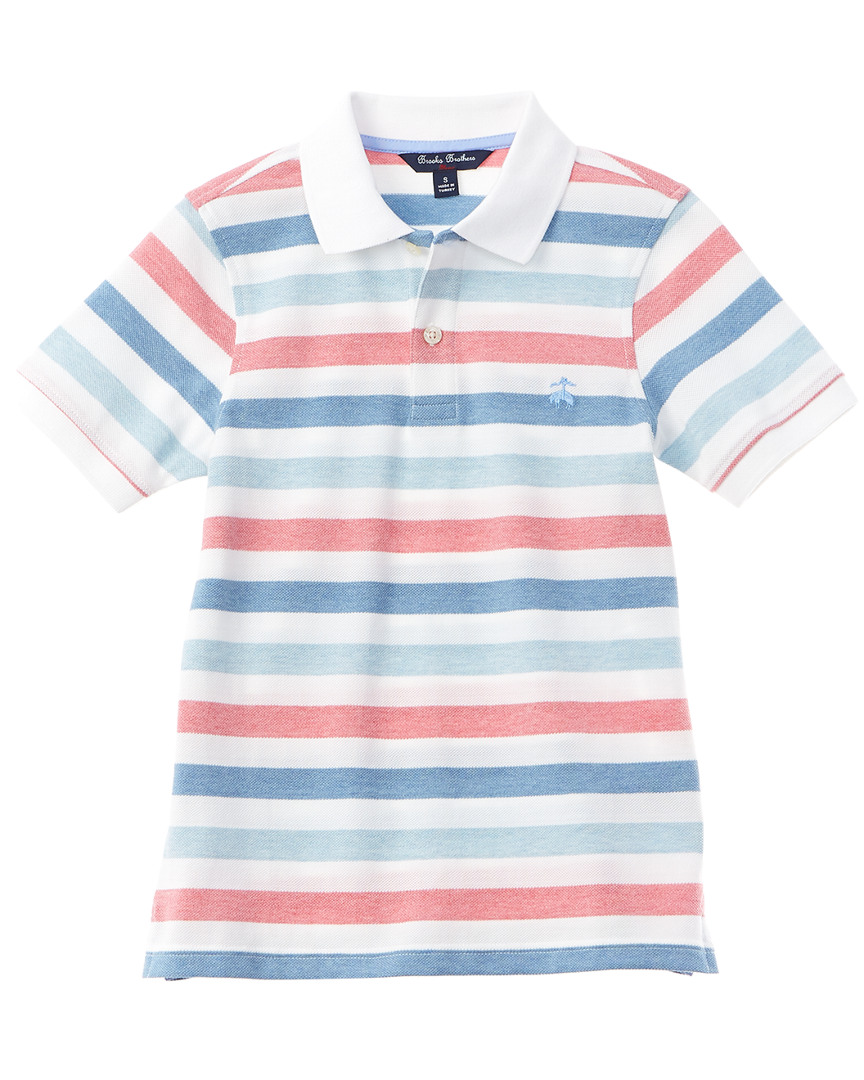 Image of Brooks Brothers Wide Stripe Pique Polo Shirt