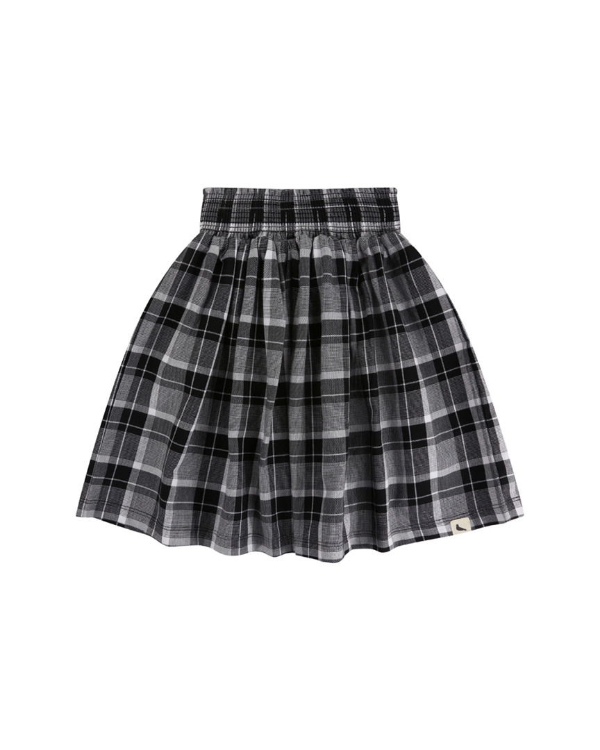 Image of Turtledove Check Woven Midi Skirt