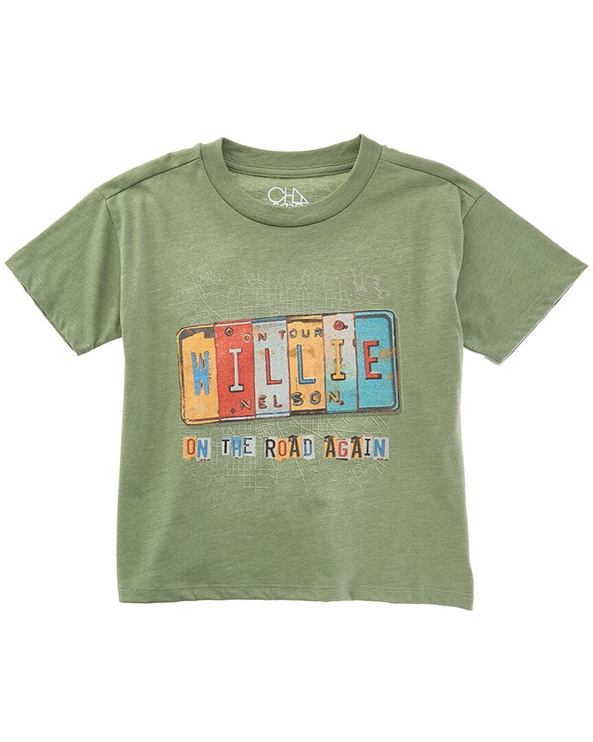 Chaser Willie Nelson On The Road Again T-shirt In Green