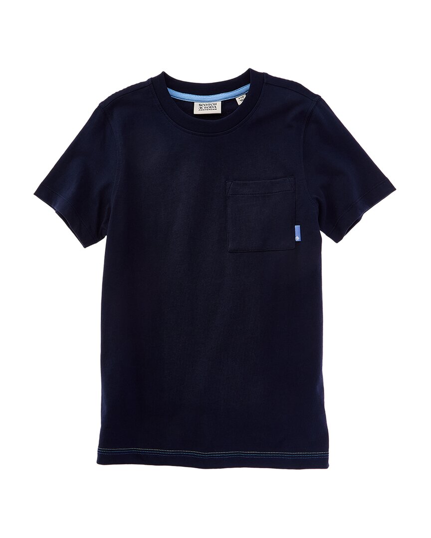 Scotch & Soda Regular-fit Classic Pocket T-shirt In Blue