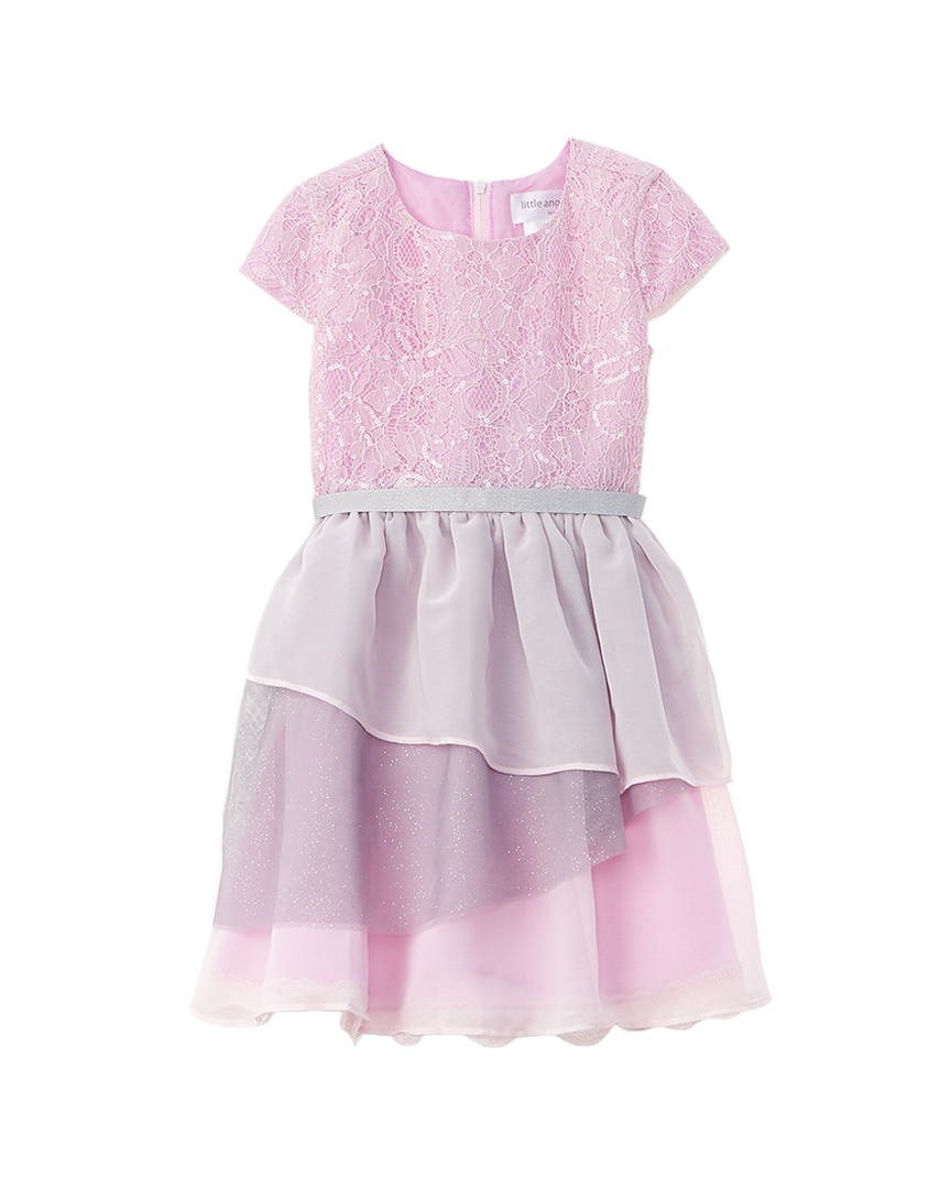 Image of US Angels Cap Sleeve Lace Dress