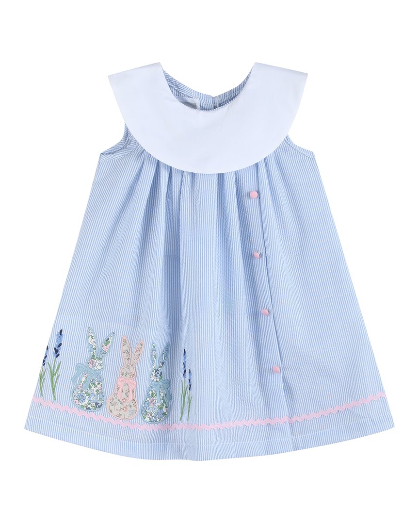 Lil Cactus Yoke Dress In Blue