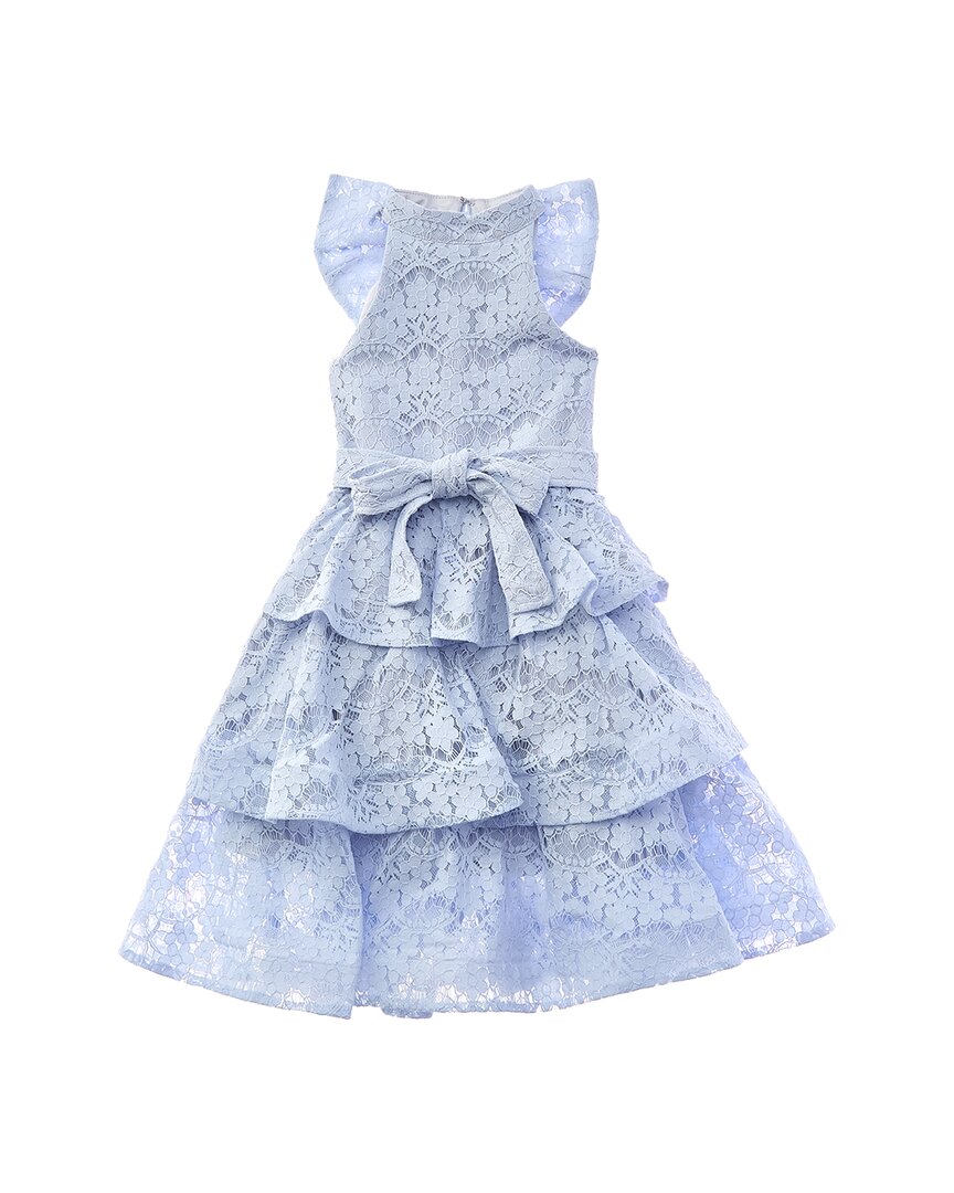 Bardot Junior Suki Halter Neck Lace Dress In Blue